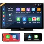 [2024] CARPURIDE W901 Plus, 3-en-1 CarPlay Android Auto Android 12.0 avec 2+32 Go, écran CarPlay HD 9" pour Voiture, for G00gle Play Télécharger APP Netflix, Bluetooth, Mirror Link, GPS, Siri