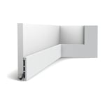 Carton complet 41,40 mètres linéaires plinthes DX163-2300 avec finition dans la teinte RAL9003 - l 230 x h 10,2 x l 1,3 cm Orac decor