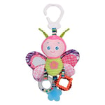 ECCHY Baby Hanging Toy, Car Seat Toy Infant Stroller Toys Clip On Baby Pram Pushchair Toys for Babies with Self-Discovery Mirror and Teether Newborn Sensory Toy from 0+ Months (Butterfly)