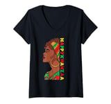 Womens Happy Kwanzaa Seven Principles Of Kwanzaa Women V-Neck T-Shirt