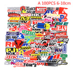 100 st Racing Car Stickers Graffiti JDM Bilmodifiering Vattenp A