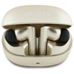 Guess TWS In-Ear Hörlurar Bluetooth Capsule Printed Logo - Guld