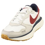 Nike Phoenix Waffle Womens Fashion Trainers in Bone Red Navy - 4.5 UK