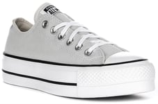 Converse A11538C All Star Platform Level Ox Womens Trainers  Light Grey UK 3 - 8