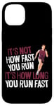 iPhone 14 Plus Running Runner Half Marathon Vintage It's Not How Fast You Case