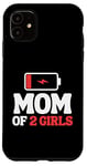 Coque pour iPhone 11 Two Daughters Mother's Day Mom of 2 Girls