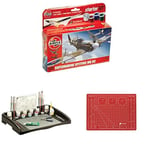 Airfix Welcome to The Hobby Bundle - A55001 Supermarine Spitfire MkVc Model Building Kit - Plastic Model Plane Kits for Adults & Children, Also Includes The Humbrol Work Station & A4 Cutting Mat