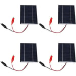 Tlily - 4X Panneau Solaire étanche 5W 12V Extérieur Bricolage Chargeur de Cellules Solaires Panneaux époxy Polysilicium 136X110MM pour Outil Batterie