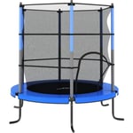 Prolenta Premium - The Living Store - Trampoline avec filet de sécurité Rond 140x160 cm Bleu