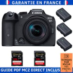 Canon EOS R7 + RF-S 18-150mm STM + 2 SanDisk 128GB Extreme PRO UHS-II SDXC 300 MB/s + 3 Canon LP-E6NH + Guide PDF MCZ DIRECT '20 TECHNIQUES POUR RÉUSSIR VOS PHOTOS