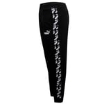 Puma Amplified Pants Track Womens Taped Logo Joggers 582843 01 - Black Textile - Size Small