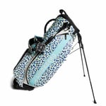 J.Lindeberg Play Stand Bag Print golfväska -  Leopard Aruba Blue,  ONE SIZE