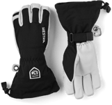 Army leather heli ski  5-finger - varm, slitstark, skidhandske - Svart/Vit 11