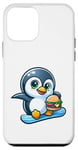 Coque pour iPhone 12 mini Pingouin Snowboard Cartoon Cheeseburger Fast Food