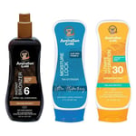 Australian Gold SPF 6 Bronzer & SPF 30 Lotion & Moisture Lock 237ml