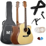 Mx Par 3rd Avenue Performance Series Pack Guitare Électro-Acoustique Taille Standard avec Table en Épicéa À Pan Coupé Finition Naturelle