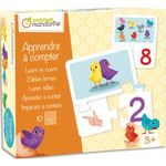 - Boîte puzzle thème apprendre à compter 10 puzzles de 3 pièces, bords arrondis