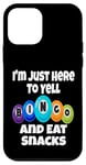 Coque pour iPhone 12 mini I'm Just Here To Yell Bingo And Eat Snacks Soirée de jeu amusante