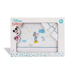 Amazon Disney Parure de lit Mickey pour Mini Berceau Blanc et Bleu