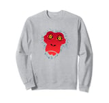 Snow Monkey Face Red Light Sweatshirt