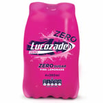 Lucozade Zero Sugar Pink Lemonade 8 x 380ml Energy Drink