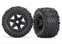 Traxxas TRX8672 Tires Mounted On Black Rim (Talon EXT 38) E-Revo V 2.0