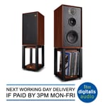 Wharfedale Linton Heritage Speakers Mahogany + Stands Floorstanding Loudspeakers