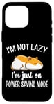 Coque pour iPhone 16 Pro Max Funny Not Lazy Power Saving Napping Hamster Lover