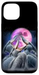 Coque pour iPhone 15 3 Shoebill Stork hurling at the moon Funny Shoebill Bird