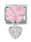 Nomination Composable Classic Silvershine charms Pink flower with heart 331814/01