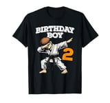 Funny Dabbing 2nd Birthday Boy Karate 2 Year Old Boys T-Shirt