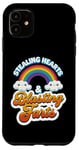 Coque pour iPhone 11 Stealing Hearts & Blasting Pets Funny Valentines Rainbow