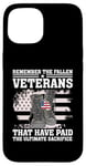 Coque pour iPhone 15 Remember The Fallen Veterans American USA Flag Patriotic