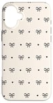 iPhone 16 Plus Aesthetic Coquette Black Small Bows & Mini Heart Cute Girl Case