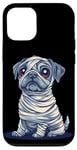 Coque pour iPhone 12/12 Pro Chien mignon comme momie pour les amoureux des chiens et des momies