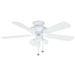 Fantasia Mayfair Ceiling Fan 42in White With Amorie Light