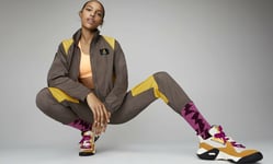 Women's Air Jordan Woven Pants Tracksuit Sz S Iron Stone University Gold CV7803 