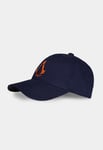 OFFICIAL ASSASSIN'S CREED MIRAGE ORANGE SYMBOL NAVY BLUE SNAPBACK BASEBALL CAP