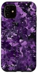 Coque pour iPhone 11 Violet abstrait Floral Frogskin Ozark Timber Duck Camo