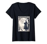 Womens A Christmas Carol Book Cover - Ebeneezer Scooge Rebirth V-Neck T-Shirt