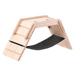 Ferplast Jouet Hamster en Bois, Pont avec Hamac et Échelle, Souris, Accessoires pour Cage Hamster