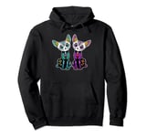 Day of Dead Sugar Cats Skeleton Skull Pullover Hoodie