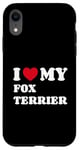 Coque pour iPhone XR Fox Terriers Foxterriers I Love My Fox Terrier Foxterrier