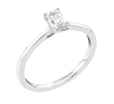 Midem Stockholm enstens diamantring 0,50ct vitguld