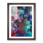 Escape The Mist Abstract Framed Print for Living Room Bedroom Home Office Décor, Wall Art Picture Ready to Hang, Walnut A3 Frame (34 x 46 cm)