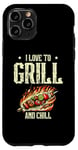 Coque pour iPhone 11 Pro I Love To Grill And Chill Griller Cook BBQ Griller Barbecue