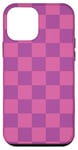 iPhone 12 mini Pink, Purple, Checkerboard Pattern, Checkered Case