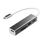 USB-C Hub 3port+minneskortsläsare