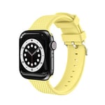 VIGTMO Compatible pour Bracelet Apple Watch 38mm 40mm 41mm,Bracelet de Remplacement en Silicone Sport Doux Compatible avec iWatch Series 7 SE 6 5 4 3 2 1 Femmes Hommes (38/40/41MM-Jaune)
