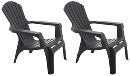 Fauteuil Adirondack En Résine Polypropylène (Lot De 2)